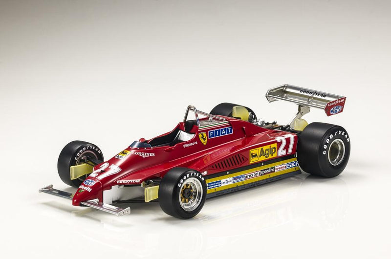 ギャラリービューアに画像をロードする, FERRARI - F1 126 C2 N 27 SEASON 1982 GILLES VILLENEUVE - RED /GP Replicas 1/18ミニカー
