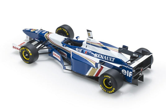 WILLIAMS - F1 FW18 RENAULT N 6 SEASON 1996 JACQUES VILLENEUVE - CON VETRINA  BLUE WHITE  /GP Replicas 1/18 ミニカー