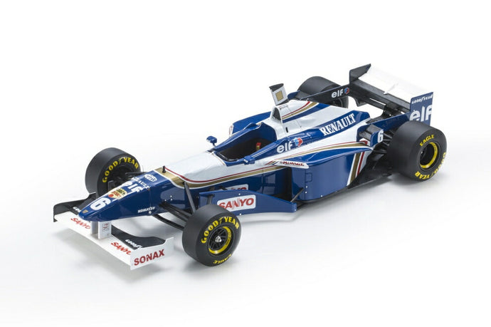 WILLIAMS - F1 FW18 RENAULT N 6 SEASON 1996 JACQUES VILLENEUVE - CON VETRINA  BLUE WHITE  /GP Replicas 1/18 ミニカー