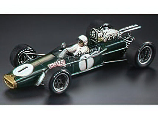 【予約】2023年発売予定BRABHAM - F1 BT24 REPCO N 1 2nd MEXICO GP フィギュア付き 1967 JACK BRABHAM - CON VETRINA  GREEN GOLD /GP Replicas 1/18ミニカー