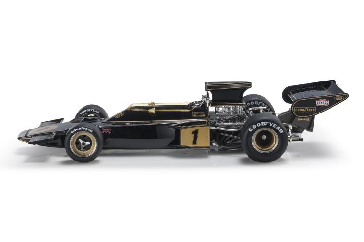 ギャラリービューアに画像をロードする, Lotus 72D Fittipaldi 1973 #1 ブラジルGP /GP Replicas   1/18 ミニカー
