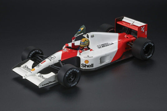 【予約】McLAREN - F1 MP4/6 SEASON 1991 WORLD CHAMPION フィギュア付き 1991 AYRTON SENNA - WHITE RED  /GP Replicas 1/18 ミニカー