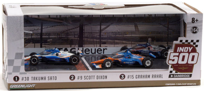 【予約】2021年発売予定2020 Indianapolis 500 Podium 3個セット NTT IndyCar Series #30佐藤琢磨 Takuma Sato #9 Scott Dixon #15 Graham Rahal /Greenlight 1/64ミニカー