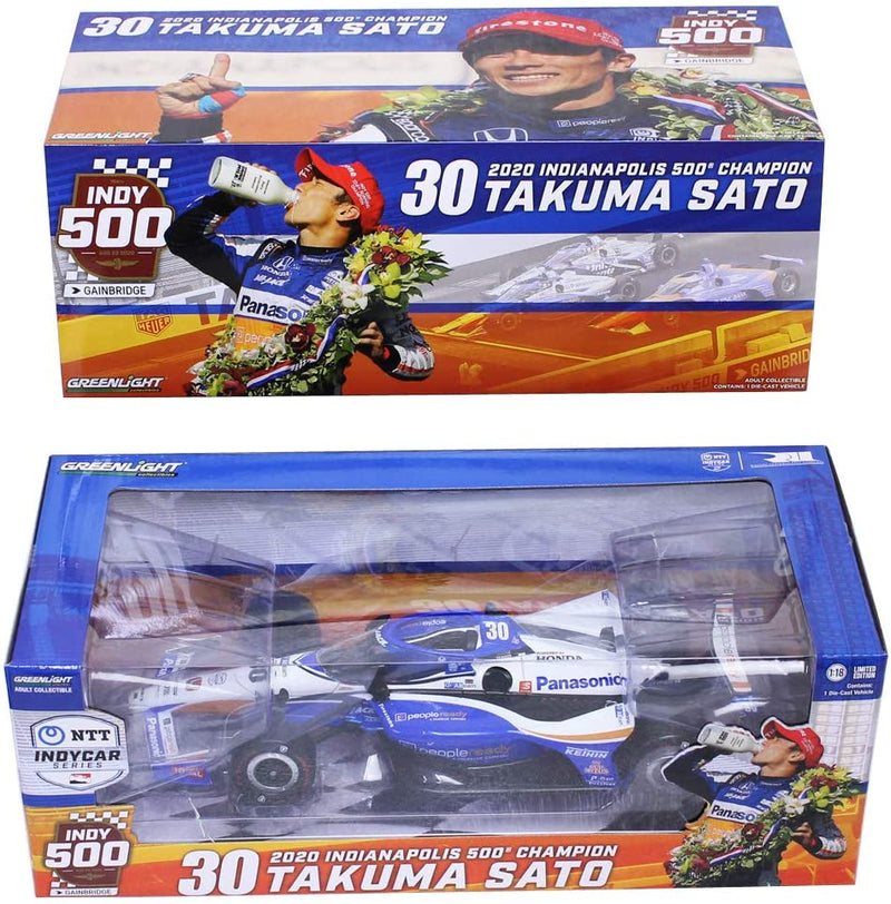 ギャラリービューアに画像をロードする, Honda Indy Car佐藤琢磨 Takuma Sato　2020 Indianapolis 500 winner #30 /Greenlight 1/18ミニカー
