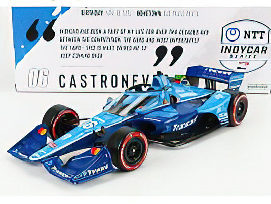 HONDA - TEAM TRANSCARD MEYER SHANK RACING N 6 INDIANAPOLIS INDY 500 INDYCAR SERIES 2021 H.CASTRONEVES - 2 TONE BLUE /Greenlight 1/18 ミニカー