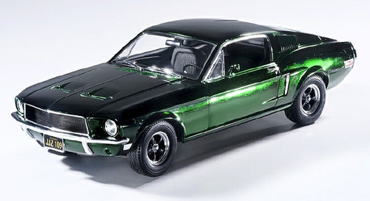 1968 Ford Mustang GT Fastback, Green Chrome Edition 映画ブリット Bullitt (1968)  /Greenlight 1/18 ミニカー