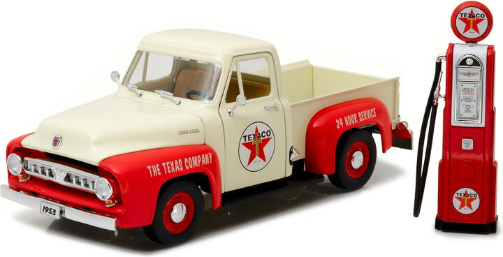 FORD USA - F-100 PICK-UP WITH TEXACO GAS PUMP 1953 /Greenlight 1/18 ミニカー