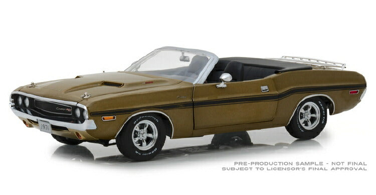 ギャラリービューアに画像をロードする, 1970 Dodge Challenger R/T Convertible in Y6 Gold Poly with Luggage Rack /Greenlight  1/18 ミニカー
