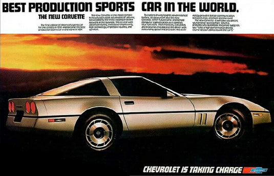 1984 Chevrolet Corvette C4 in Silver Metallic - "Best Production Sports Car in the World" /Greenlight  1/18 ミニカー