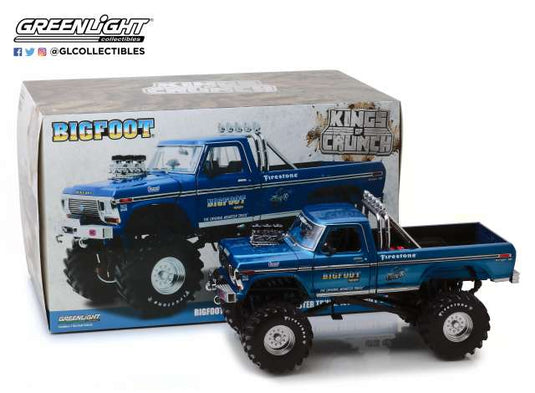 【予約】11月以降発売予定1974 Ford F-250 Monster Truck with 48インチ Tires Bigfoot #1  blue /Greenlight  1/18 ミニカー