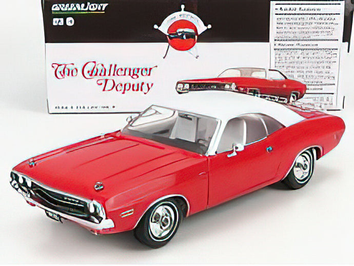 DODGE - CHALLENGER COUPE THE CHALLENGER DEPUTY 1970 - RED WHITE /Greenlight 1/18 ミニカー