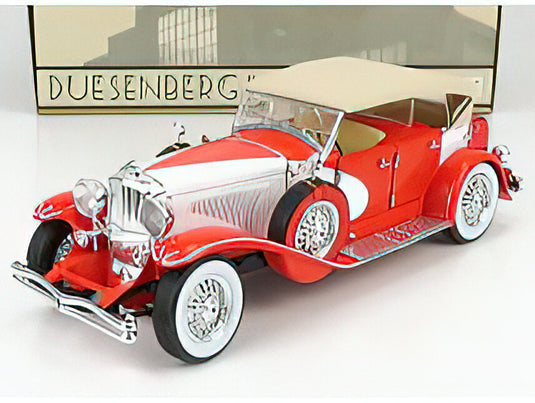 DUESENBERG - II SJ CABRIOLET CLOSED 1934 - RED CREAM /Greenlight 1/18 ミニカー