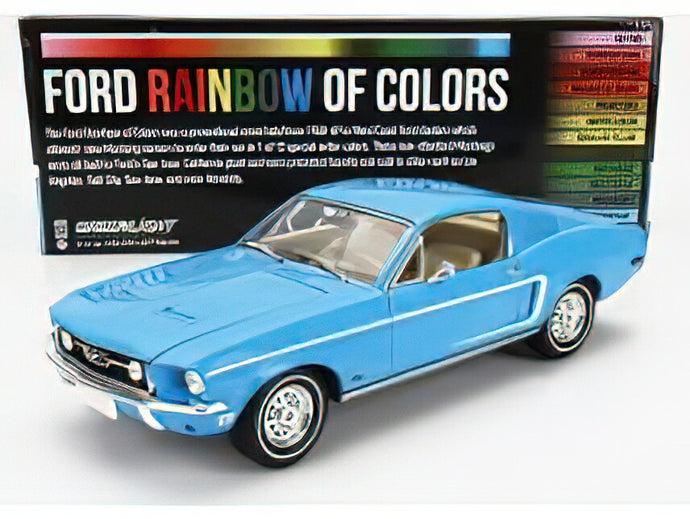 FORD USA - MUSTANG FASTBACK COUPE 1968 - FORD RAINBOW OF COLORS - SIERRA BLUE /Greenlight  1/18 ミニカー