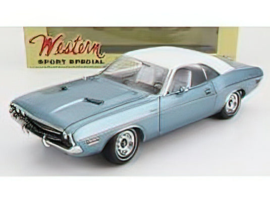 DODGE - CHALLENGER WESTERN SPORT SPECIAL COUPE 1970 - LIGHT BLUE WHITE /Greenlight 1/18 ミニカー