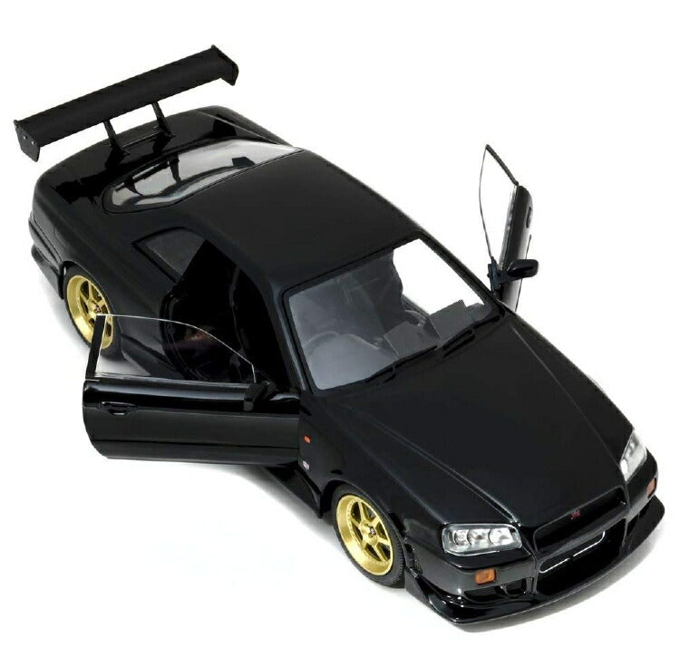 ギャラリービューアに画像をロードする, NISSAN - SKYLINE日産スカイライン GT-R (R34) 1999 black /Greenlight 1/18 ミニカー
