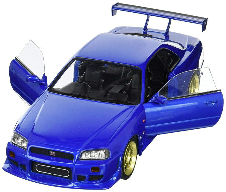 ギャラリービューアに画像をロードする, NISSAN - SKYLINE日産スカイライン GT-R (R34) 1999 blue /Greenlight 1/18 ミニカー
