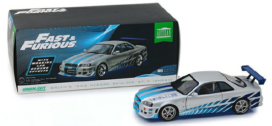 1999 日産スカイライン GT-R (R34)  Neon LED Lights Underglow 映画ワイルド・スピードX2 (2003) /Greenlight  1/18 ミニカー