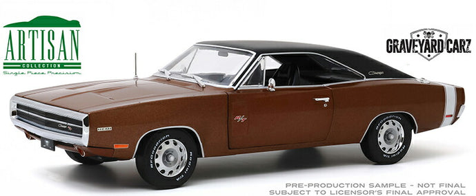 【予約】12月以降発売予定 1970 Dodge Charger R/T in Dark Burnt Orange Poly with Black Roof - Graveyard Carz  /Greenlight 1/18  ミニカー