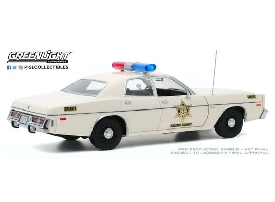 【予約】9月以降発売予定1975 Dodge Coronet Hazzard County Sherif white /Greenlight 1/18 ミニカー