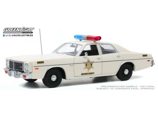 【予約】9月以降発売予定1975 Dodge Coronet Hazzard County Sherif white /Greenlight 1/18 ミニカー