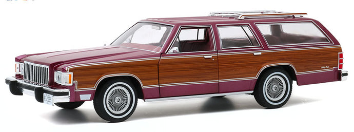 【予約】12月以降発売予定 1985 Mercury Grand Marquis Colony Park Burgundy  /Greenlight 1/18  ミニカー