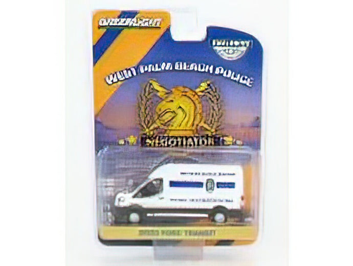 FORD ENGLAND - TRANSIT VAN LWB HIGH ROOF WEST PALM BEACH FLORIDA POLICE DEPARTMENT HOSTAGE-CRISIS NEGOTIATION TEAM 2020 - WHITE /Greenlight 1/64 ミニカー