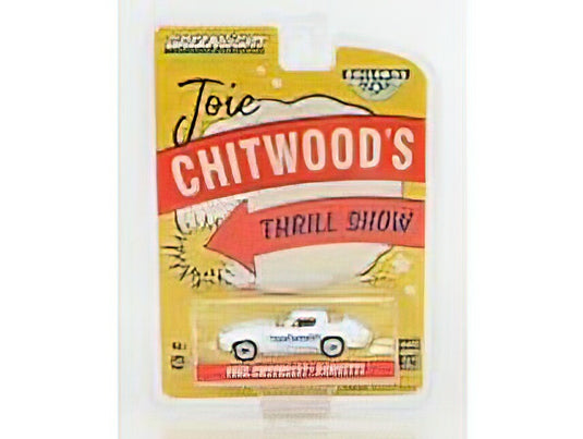 CHEVROLETシボレー CORVETTE COUPE 1966 - CHITWOOD'S THRILL SHOW - WHITE LIGTH BLUE /Greenlight 1/64 ミニカー