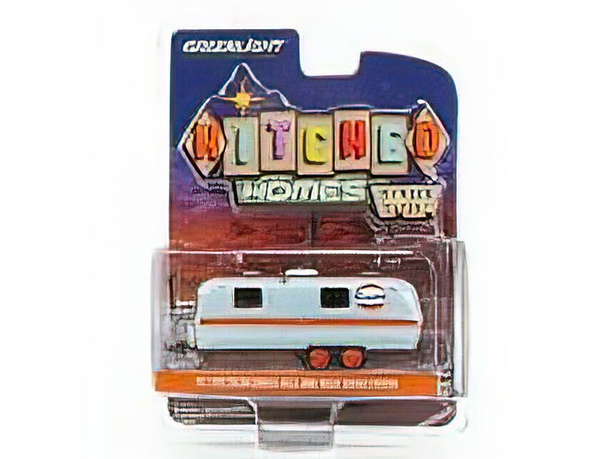 TRAILER - AIRSTREAM LAND YACHT SAFARI 2-ASSI GULF OIL ROULOTTE 1972 - LIGHT BLUE ORANGE /Greenlight 1/64 ミニカー