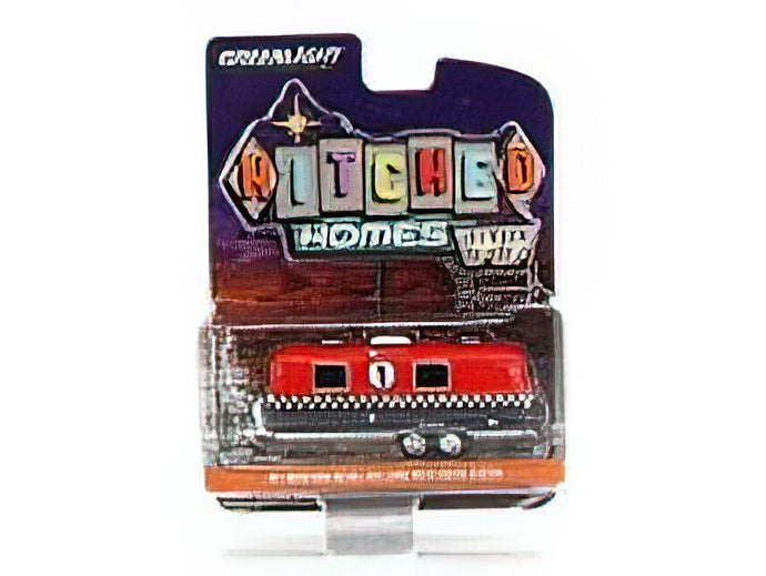 TRAILER - AIRSTREAM LAND YACHT SAFARI SHELL ROULOTTE 1971 - RED BLACK /Greenlight 1/64 ミニカー