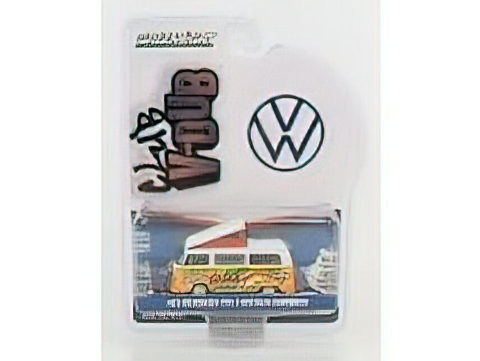 VOLKSWAGEN - TYPE 2 MINIBUS WESTFALIA CAMPMOBILE 1973 - YELLOW WHITE /Greenlight 1/64 ミニカー