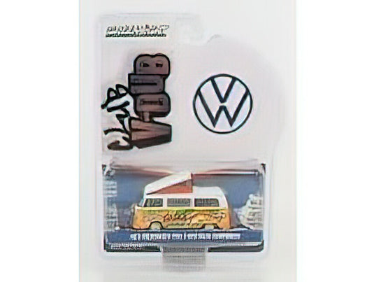 VOLKSWAGEN - TYPE 2 MINIBUS WESTFALIA CAMPMOBILE 1973 - YELLOW WHITE /Greenlight 1/64 ミニカー