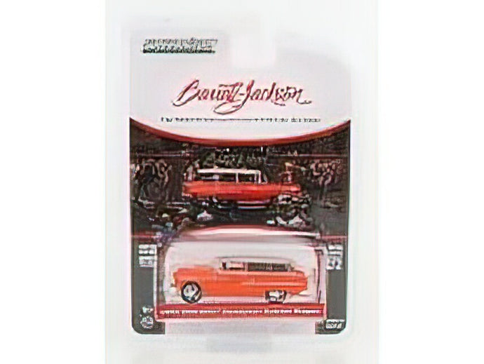 CHEVROLETシボレー HANDYMAN CUSTOM SW STATION WAGON 1955 - BARRETT JACKSON - ORANGE SILVER /Greenlight 1/64 ミニカー