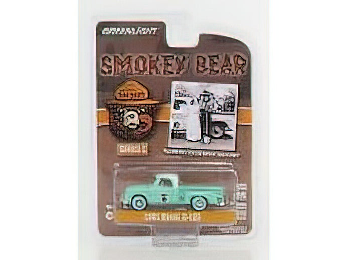 DODGE - D-100 PICK-UP 1965 - SMOKEY BEAR - LIGHT GREEN WHITE /Greenlight 1/64 ミニカー