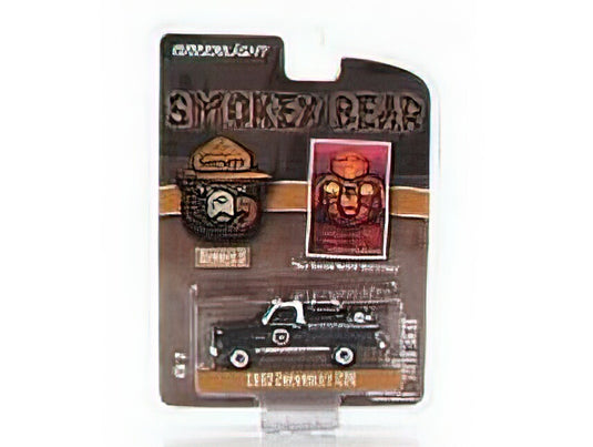 CHEVROLETシボレー C-20 PICK-UP FOREST POLICE 1982 - SMOKEY BEAR - BLACK WHITE /Greenlight 1/64 ミニカー