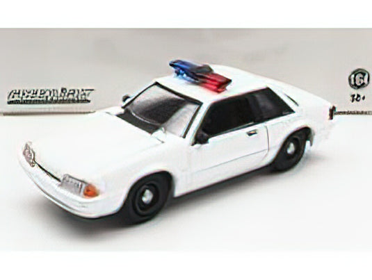 FORD USA - MUSTANG SSP POLICE 1987 - WHITE /Greenlight 1/64 ミニカー