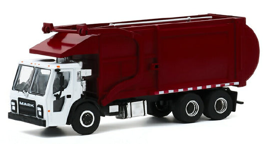 【予約】7月以降発売予定2019 Mack LR Refuse Truck - White and Red /Greenlight 1/64 ミニカー