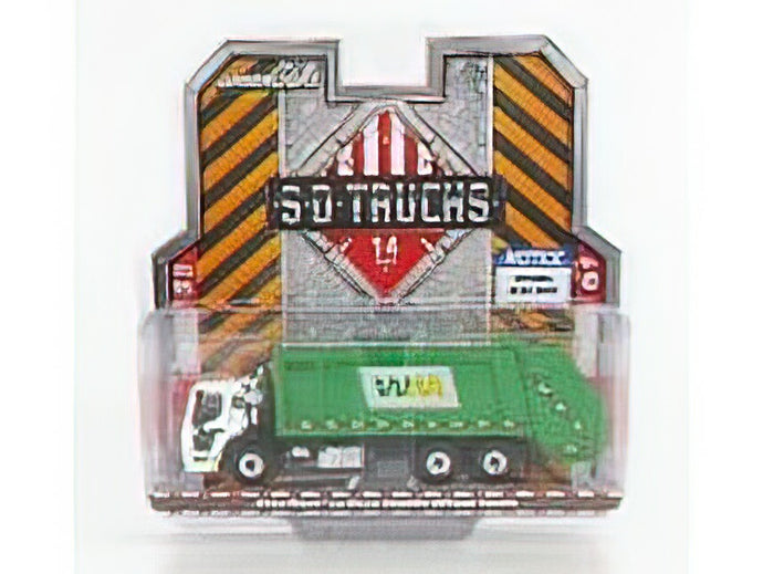 MACK - LR REAR REFUSE TRUCK CASSONE RIBALTABILE 3-ASSI 2020 - TRASPORTO RIFIUTI - WHITE GREEN /Greenlight 1/64 ミニカー