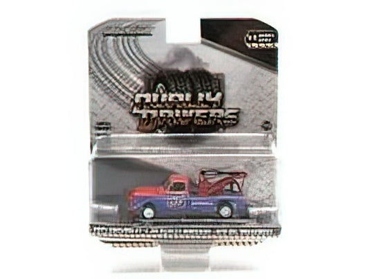 CHEVROLETシボレー C-30 PICK-UP STP OIL TREATMENT CARRO ATTREZZI - WRECKER ROAD SERVICE 1971 - BLUE RED /Greenlight 1/64 ミニカー