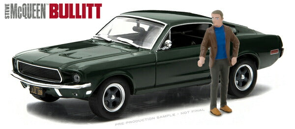 1968 Ford Mustangマスタング GT Fastback スティーブ・マックイーンフィギュア付き Bullit (1968) /Greenlight 1/43 ミニカー