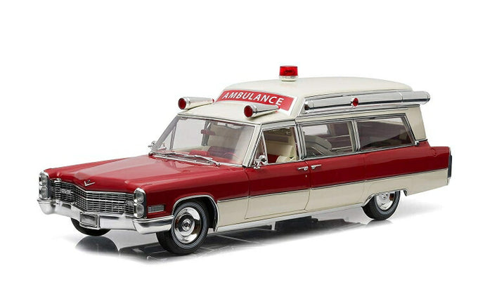 CADILLAC - S&S AMBULANCE HIGH TOP 1966 - CON BARELLA - WITH STRETCHER /Greenlight PRECISION COLLECTION 1/18 ミニカー