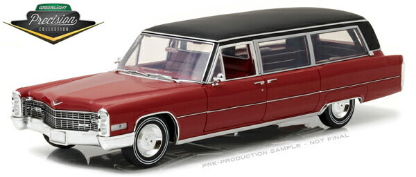 1966 Cadillac S&S Limousine in Red with Black Vinyl Roof - Precision Collection /Greenlight 1/18 ミニカー