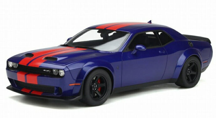 【予約】10月以降発売予定2021 Dodge Challenger Super Stock indigo blue  /GT Spirit 1/18 ミニカー