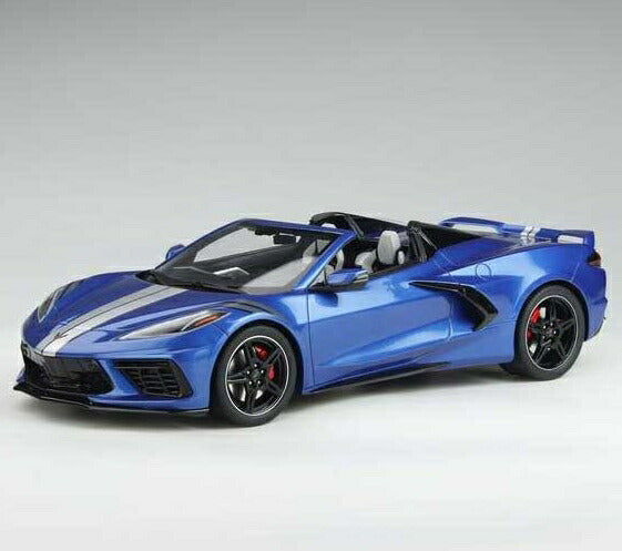 CHEVROLET C8 SPIDER STINGRAY 2021 BLUE MET /GTスピリット 1/18 ミニカー模型