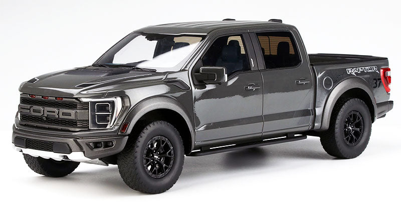 ギャラリービューアに画像をロードする, 【予約】6月以降発売予定2022 Ford F-150 Raptor in Lead Foot Grey /GT Spirit 1/18 ミニカー
