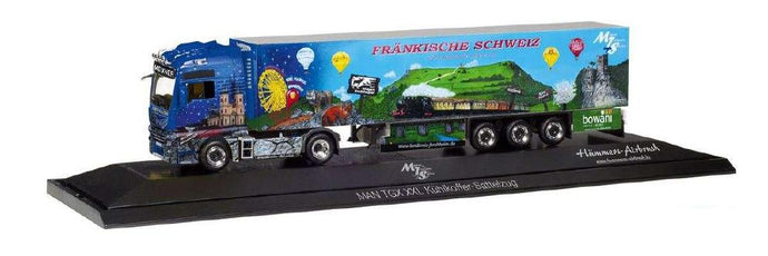 Herpa Meixner - Fr?nkische Schweiz MAN TGX XXL reefer trailer 121828 /Herpa  1/87 ミニチュア トラック 建設機械模型 工事車両