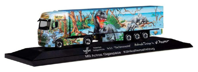 Herpa history truck Nr. 5.1 Die Dinosaurier Mercedes-Benz Actros Gigaspace reefer trailer 121934 /Herpa  1/87 ミニチュア トラック 建設機械模型 工事車両