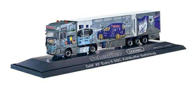 Herpa Scheufler / Lesonal DAF XF SSC facelift Refrigerator tractor-trailer 127972 /Herpa  1/87 ミニチュア トラック 建設機械模型 工事車両