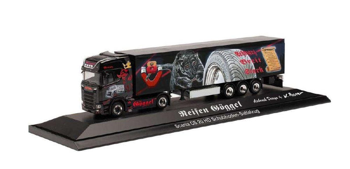 Herpa Reifen Goggel Scania CS20HD walking floor セミトレーラー 122191 /Herpa  1/87 ミニチュア トラック 建設機械模型 工事車両