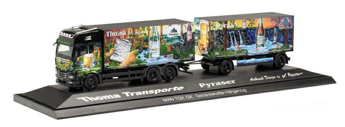 Herpa Pyraser II / Thoma Transporte MAN TGX GM drinks box trailer 122207 /Herpa  1/87 ミニチュア トラック 建設機械模型 工事車両