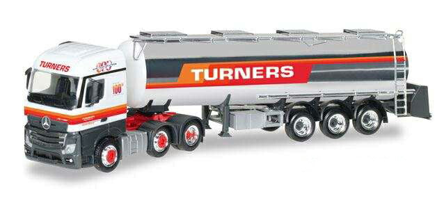 Herpa Turners Mercedes-Benz Actros Streamspace chromed tank セミトレーラー 306720 /Herpa  1/87 ミニチュア トラック 建設機械模型 工事車両